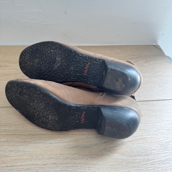Taos Brown Leather Ankle Booties Size 39 8 - 8.5 - Picture 5 of 5